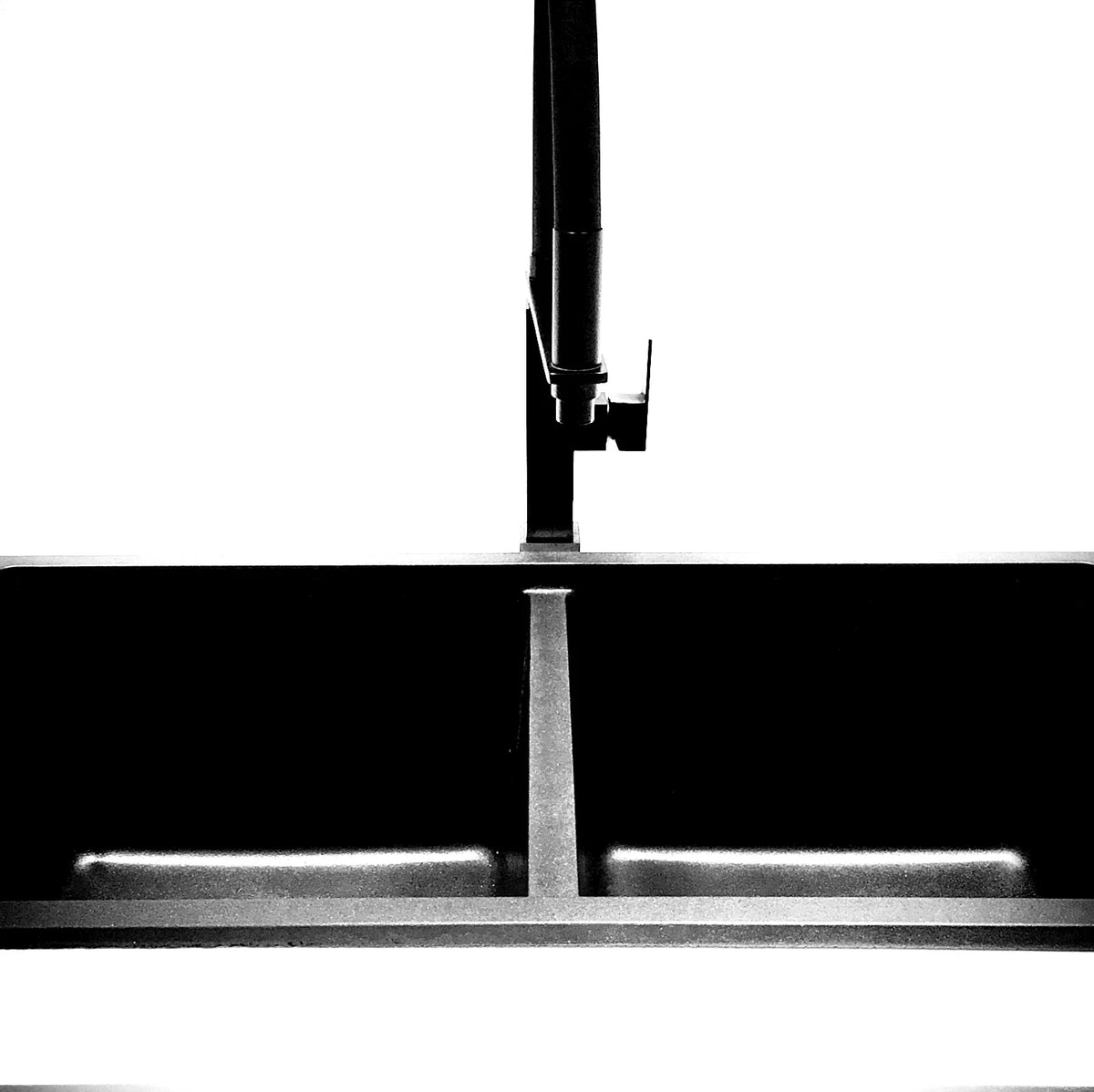 MEIR SQUARE FLEXIBLE KITCHEN MIXER TAP