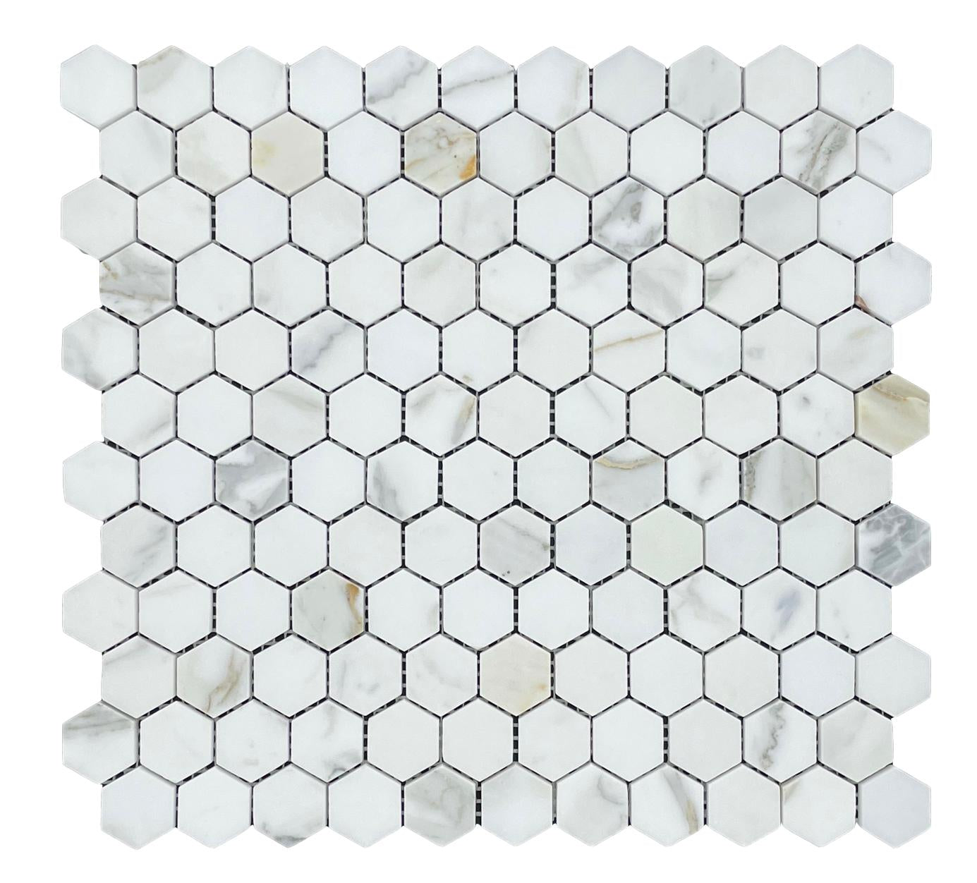 HEXAGON CALACATTA GOLD HONED