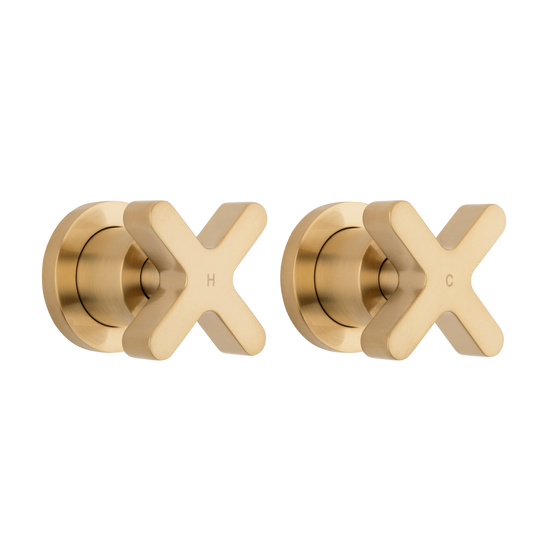 Cross - Assembly Taps - Brushed Brass