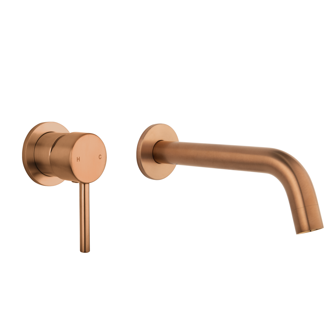Elysian Minimal Mixer & Spout Set - Brushed Copper