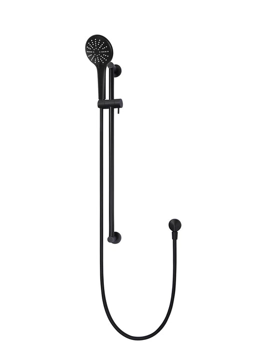 MEIR ROUND THREE FUNCTION HAND SHOWER ON RAIL COLUMN