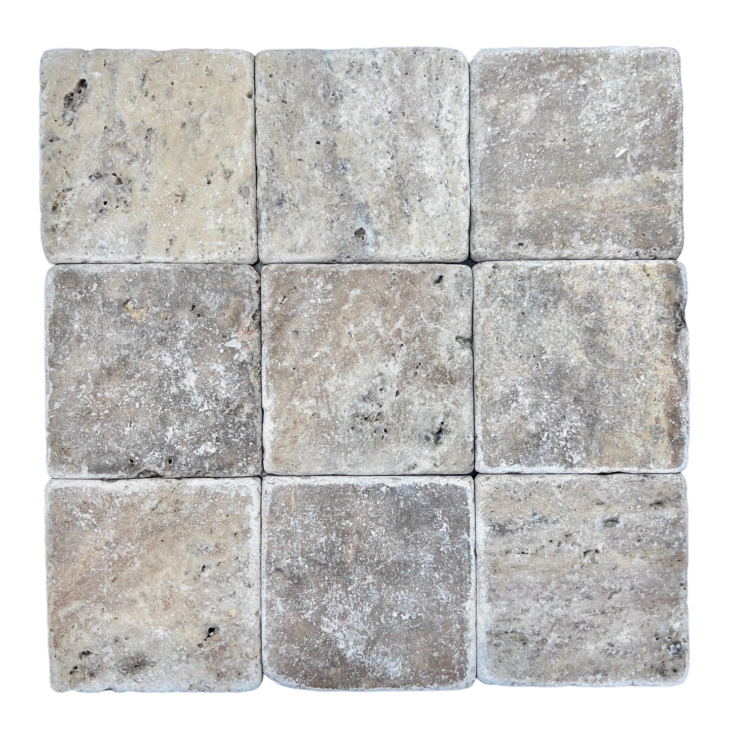 TRAVERTINE SILVER 100 TUMBLED