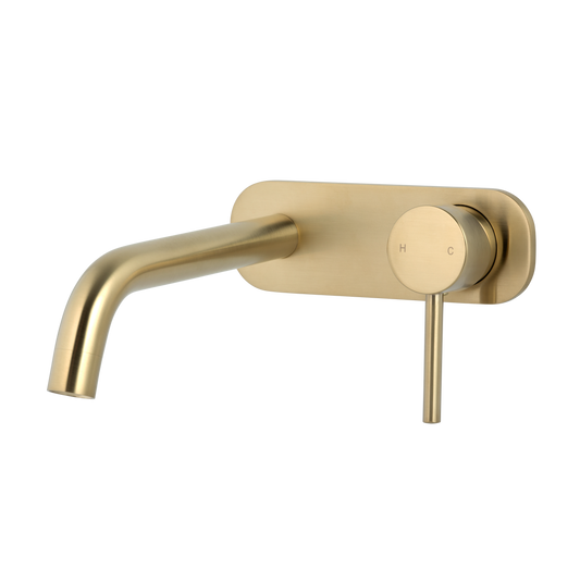 Elysian Minimal Wall Mounted Set - Brushed Brass