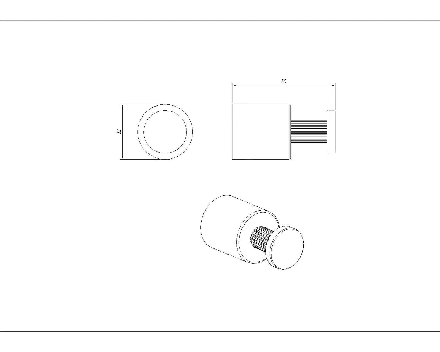 CADDENCE - Brushed Gunmetal Robe Hook