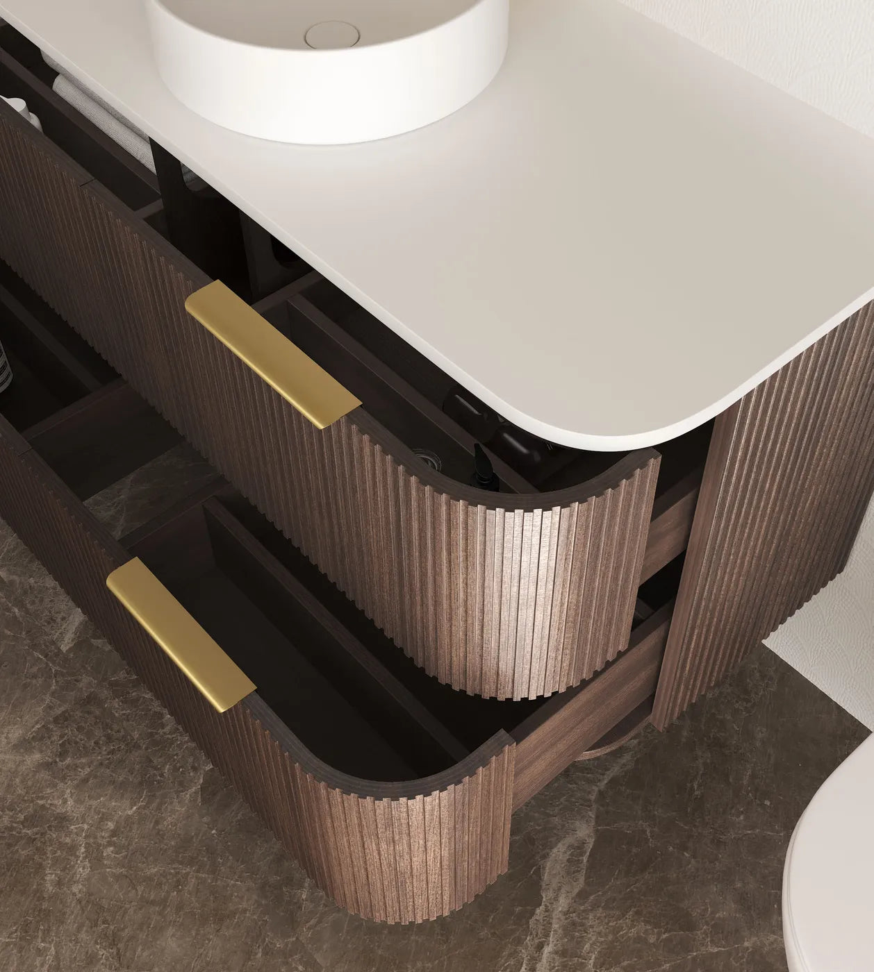 Havana Walnut Wall Hung Vanity