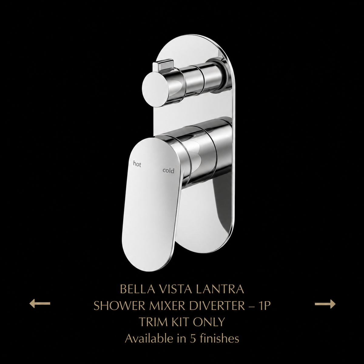BELLA VISTA LANTRA SHOWER MIXER DIVERTER - 1P -  TRIM KIT ONLY