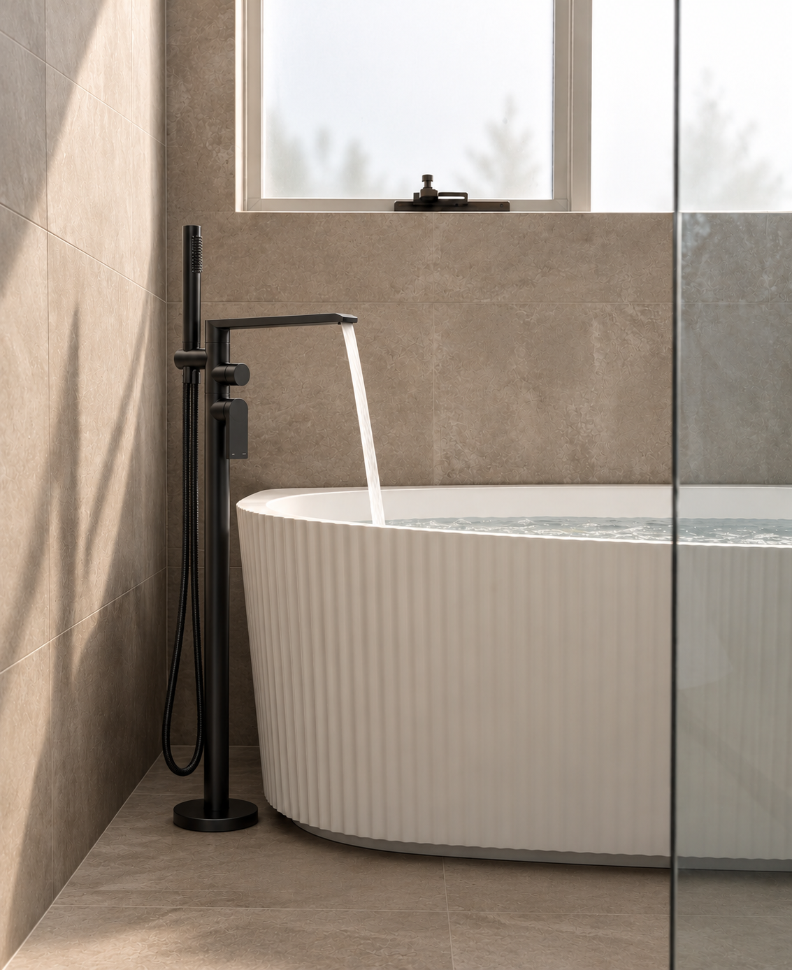 BELLA VISTA BEKI FREESTANDING BATH MIXER WITH HAND SHOWER-TRIM KIT ONLY