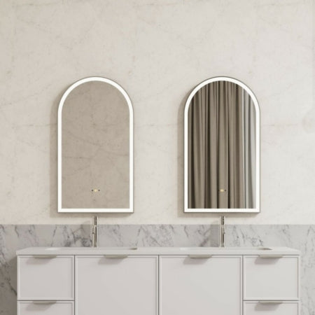 LFMAR6090-BG Arch LED Gold Framed Mirror