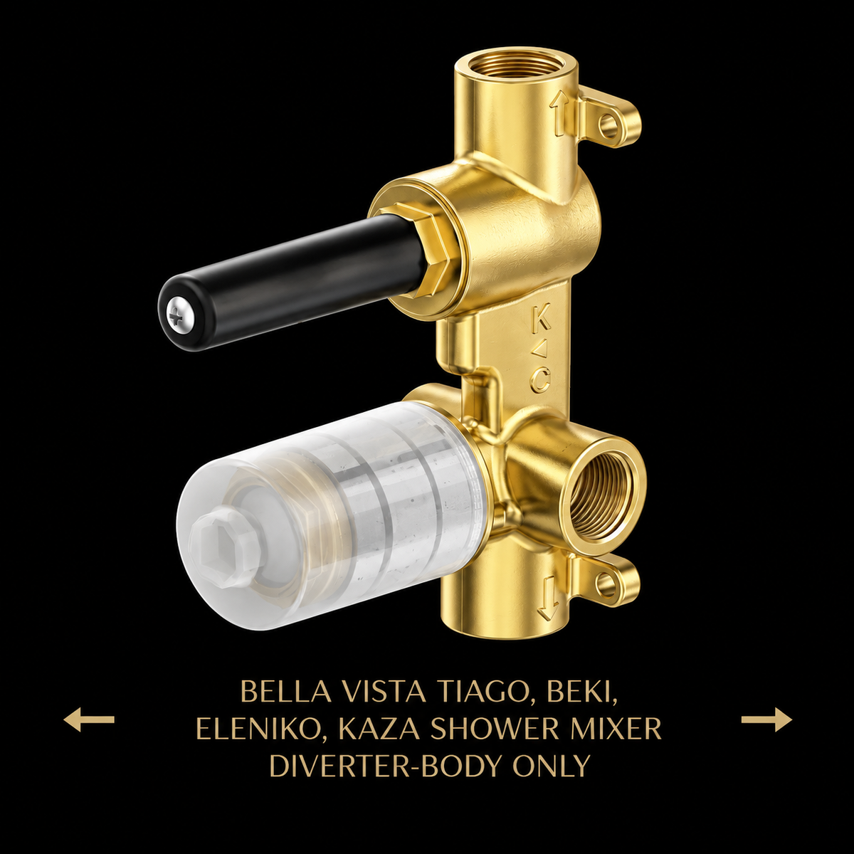 BELLA VISTA TIAGO, BEKI, ELENIKO, KAZA SHOWER MIXER DIVERTER-BODY ONLY