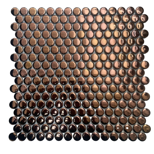ROSEGOLD PENNY ROUND MOSAIC 19MM