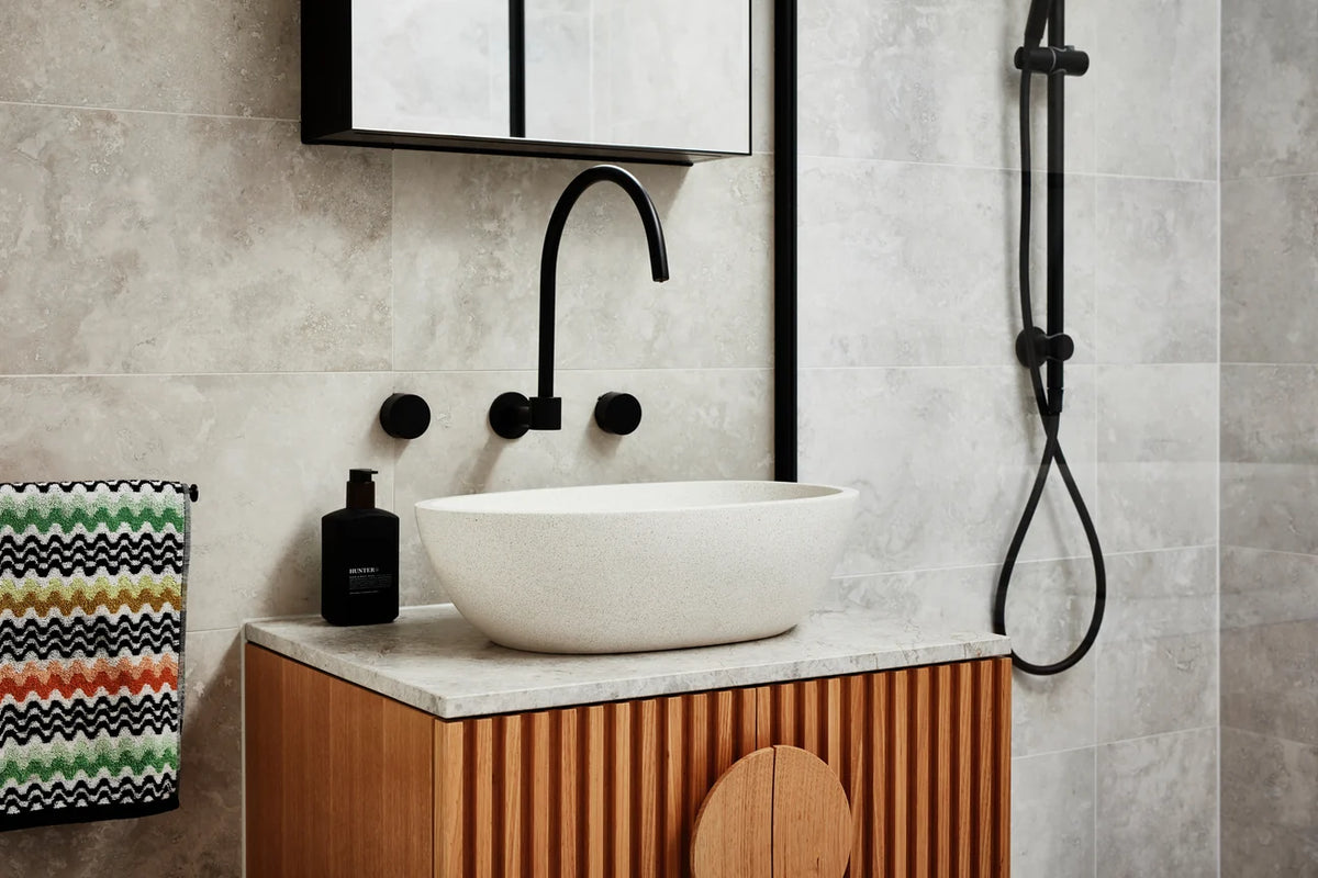 MEIR ROUND HIGH-RISE SWIVEL WALL SPOUT