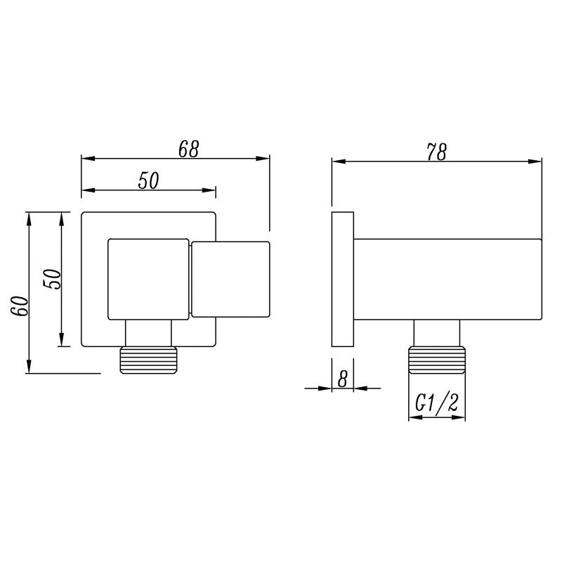 Gunmetal Shower Rail