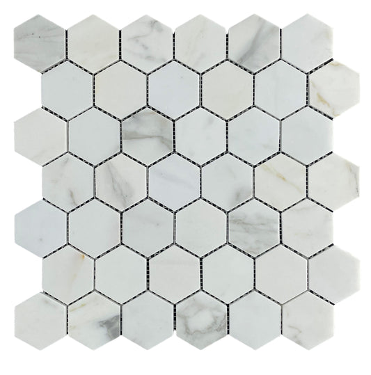 HEXAGON CALACATTA GOLD HONED