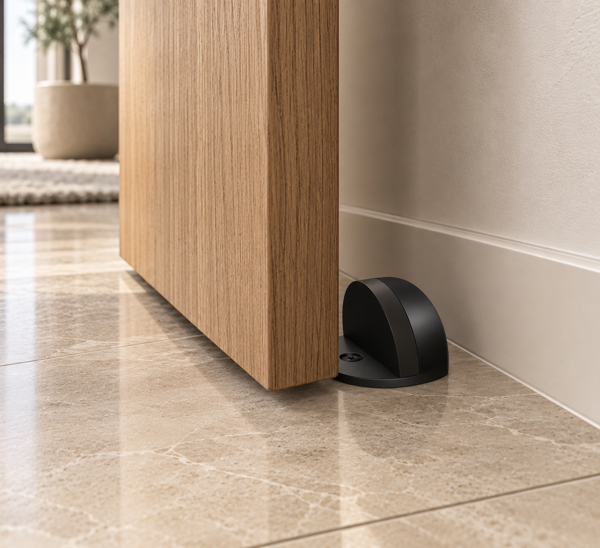 MEIR ROUND HALF MOON DOOR STOP