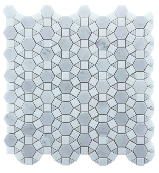 CASTLE CARRARA HONED + THASSOS HONED