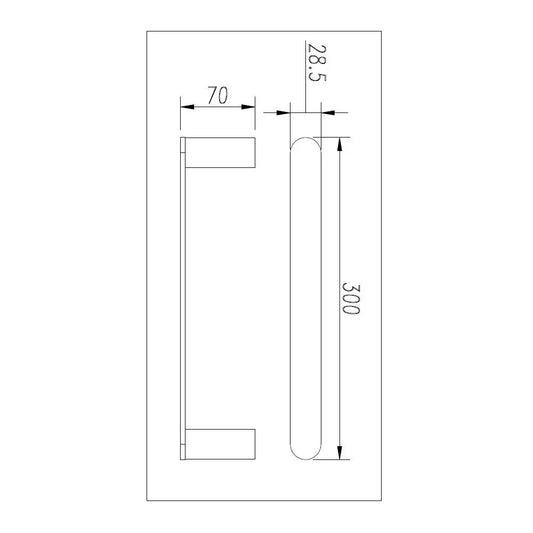 Bellino Gun Metal Grey Hand Towel Rail 300mm