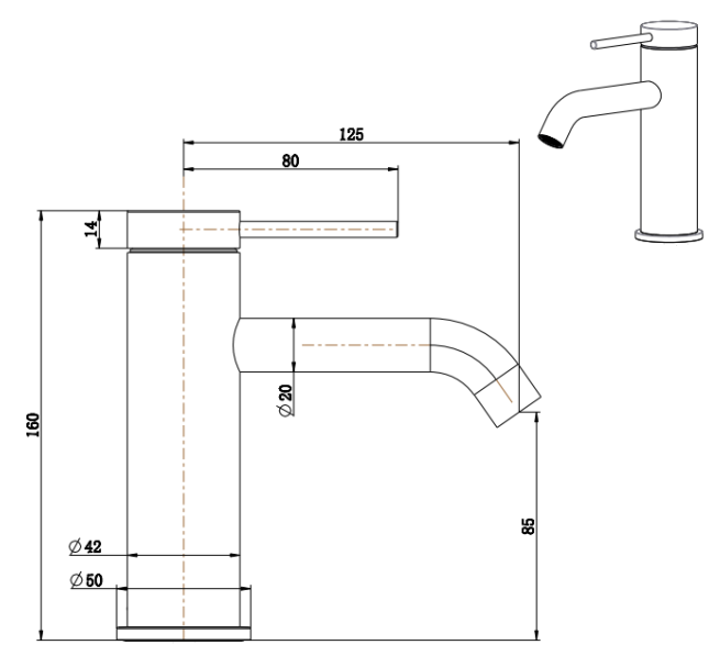 BELLA VISTA LVB MICA BASIN MIXER