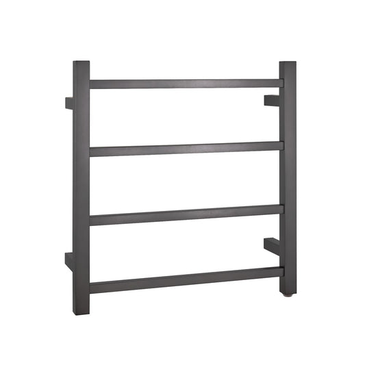 Brushed Gunmetal Heated Towel Rack 4 Bars