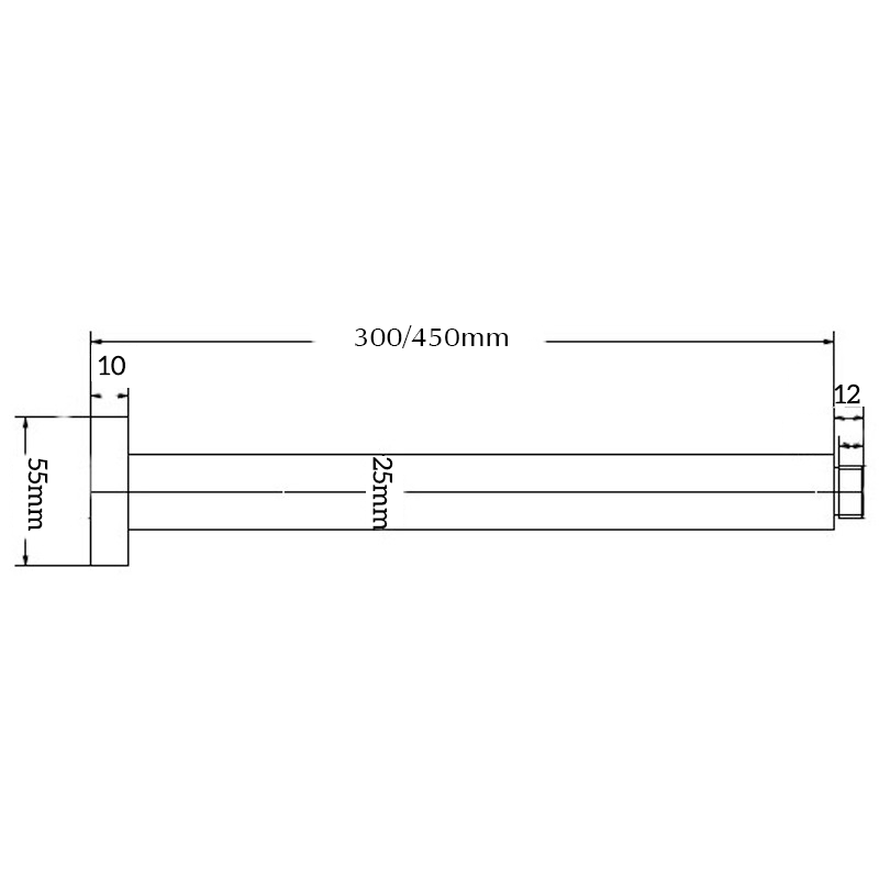 BELLA VISTA CRESTA CEILING ARM 300MM