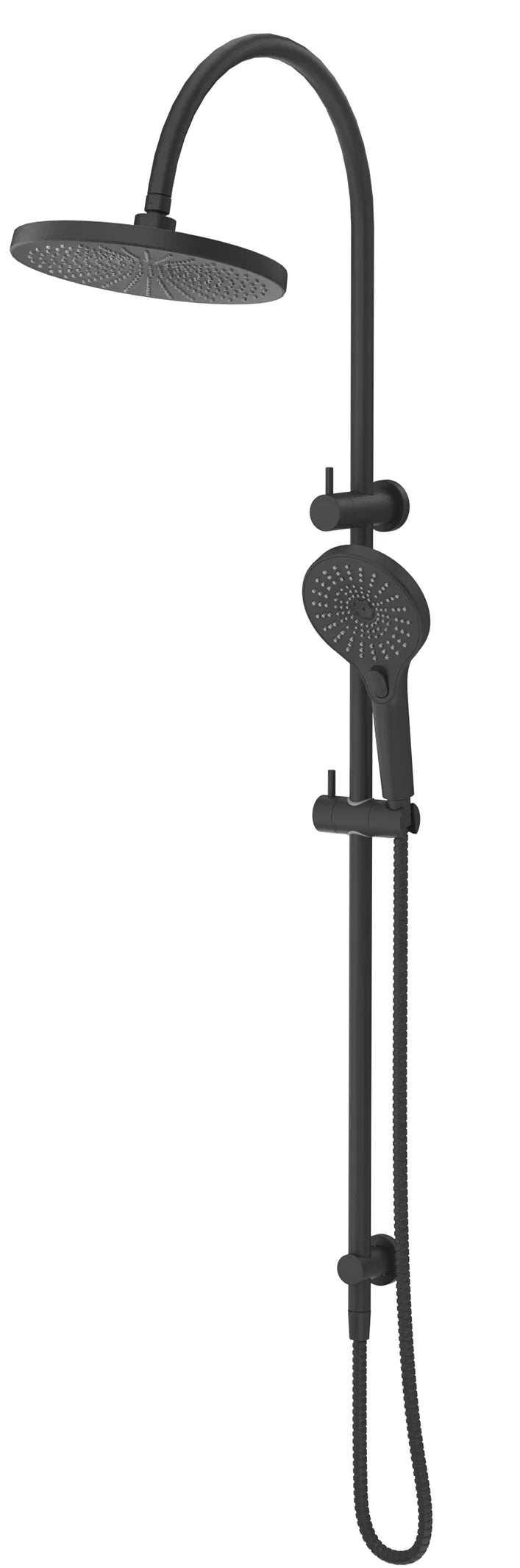 BELLA VISTA MICA GOOSENECK DUAL SHOWER RAIL