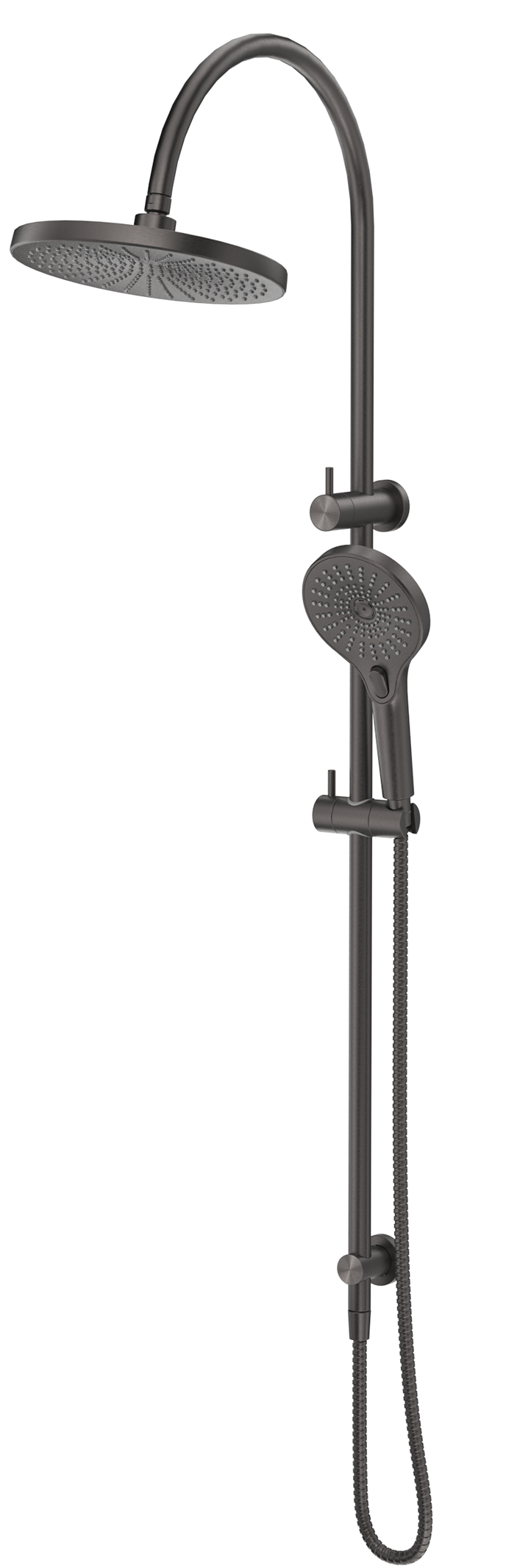 BELLA VISTA MICA GOOSENECK DUAL SHOWER RAIL