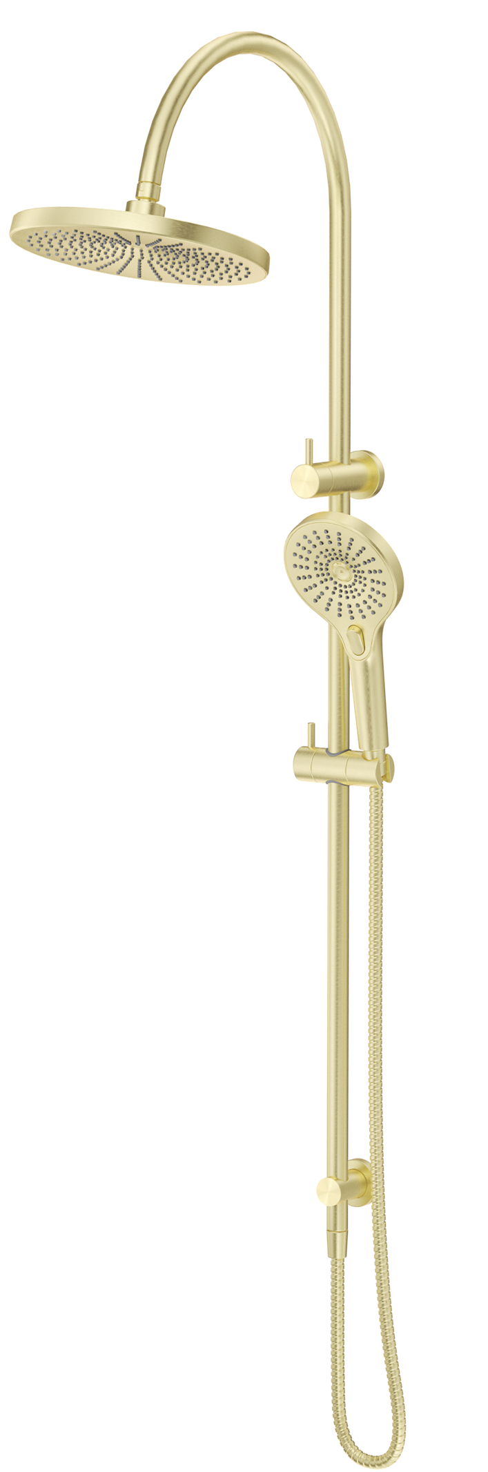 BELLA VISTA MICA GOOSENECK DUAL SHOWER RAIL