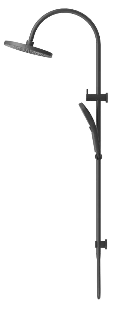 BELLA VISTA MICA FLUTED GOOSENECK DUAL SHOWER RAIL