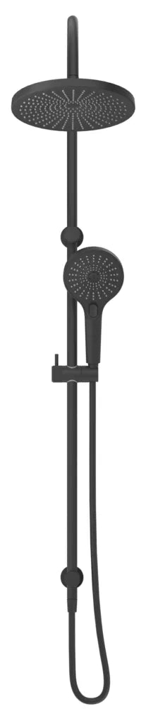 BELLA VISTA MICA FLUTED GOOSENECK DUAL SHOWER RAIL