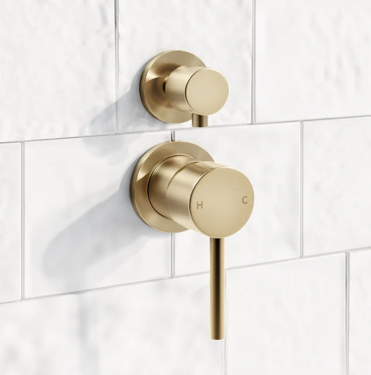 Elysian Shower Top Diverter - Brushed Brass