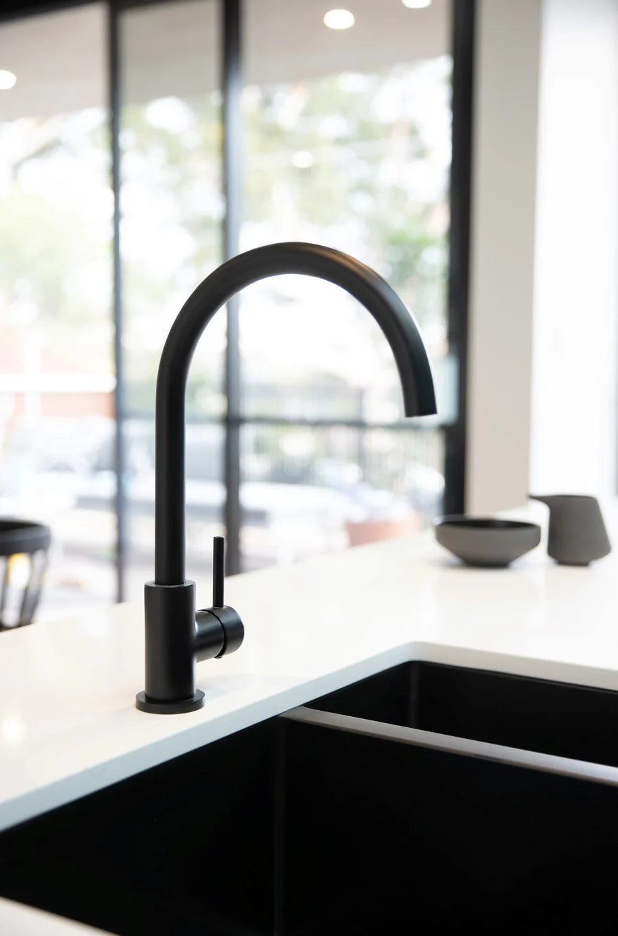 MEIR ROUND GOOSENECK KITCHEN MIXER TAP