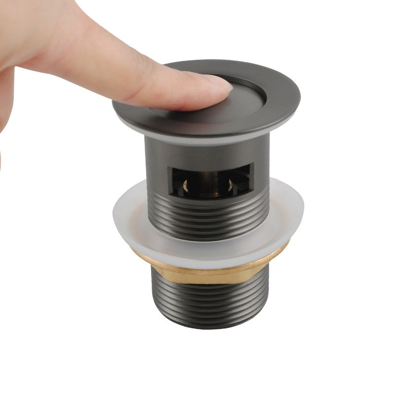Gunmetal Pop Up Waste Overflow