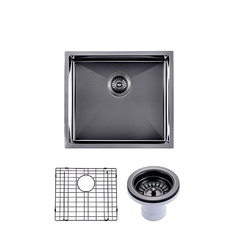 510x450x230mm Gunmetal Grey Stainless Steel  Single Bowl Kitchen Sink