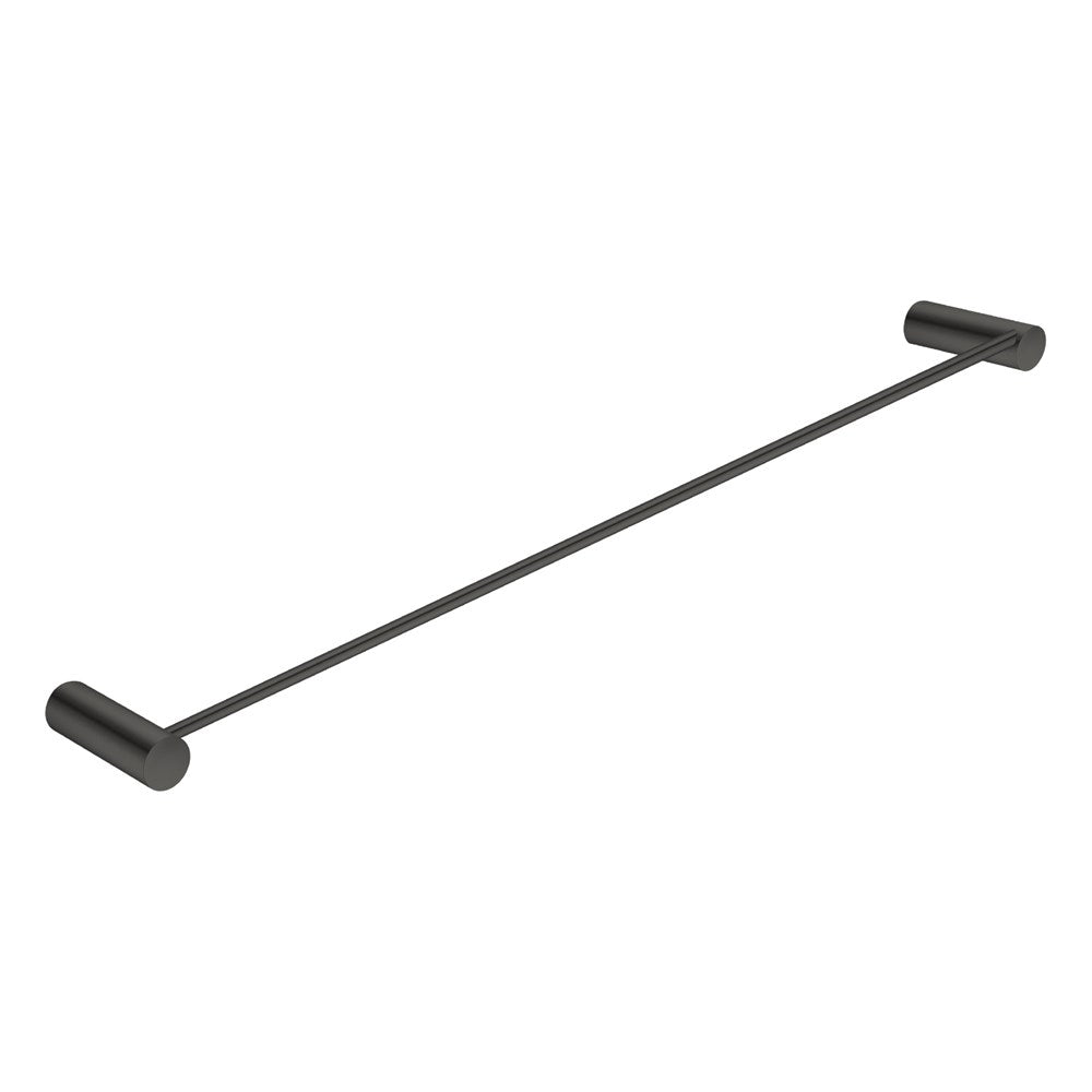 Round 600mm Gunmetal Grey Single Towel Rail