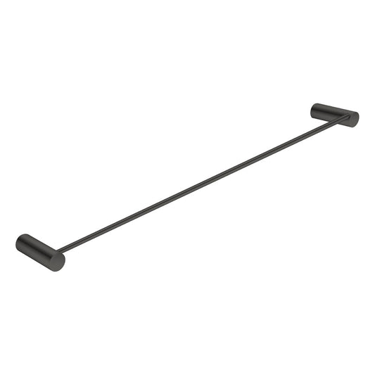 Round 600mm Gunmetal Grey Single Towel Rail