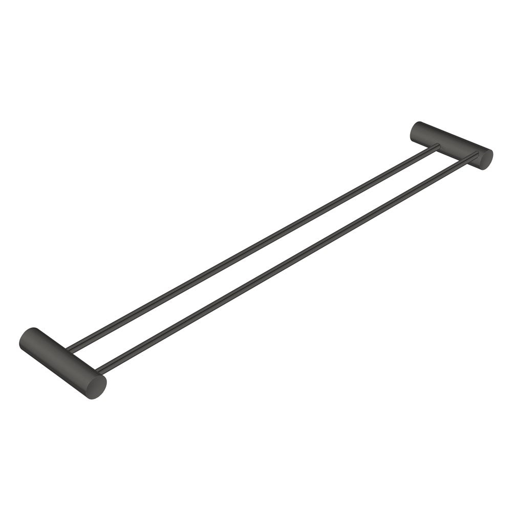 Round 600mm Gunmetal Grey Double Towel Rail