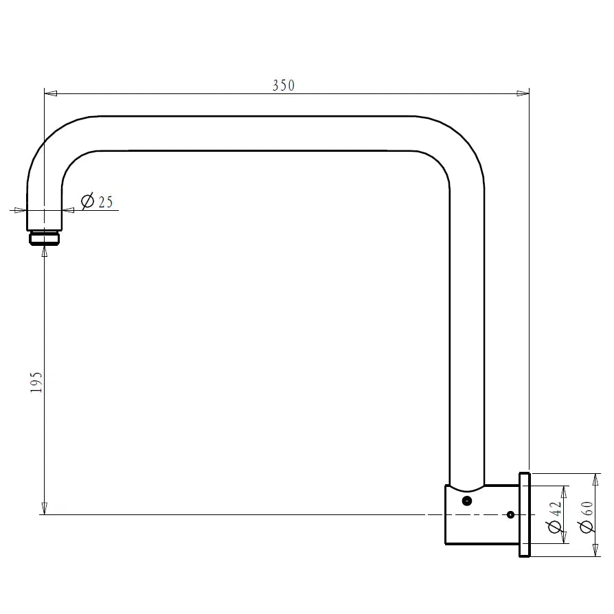 BELLA VISTA MICA GOOSENECK SHOWER ARM
