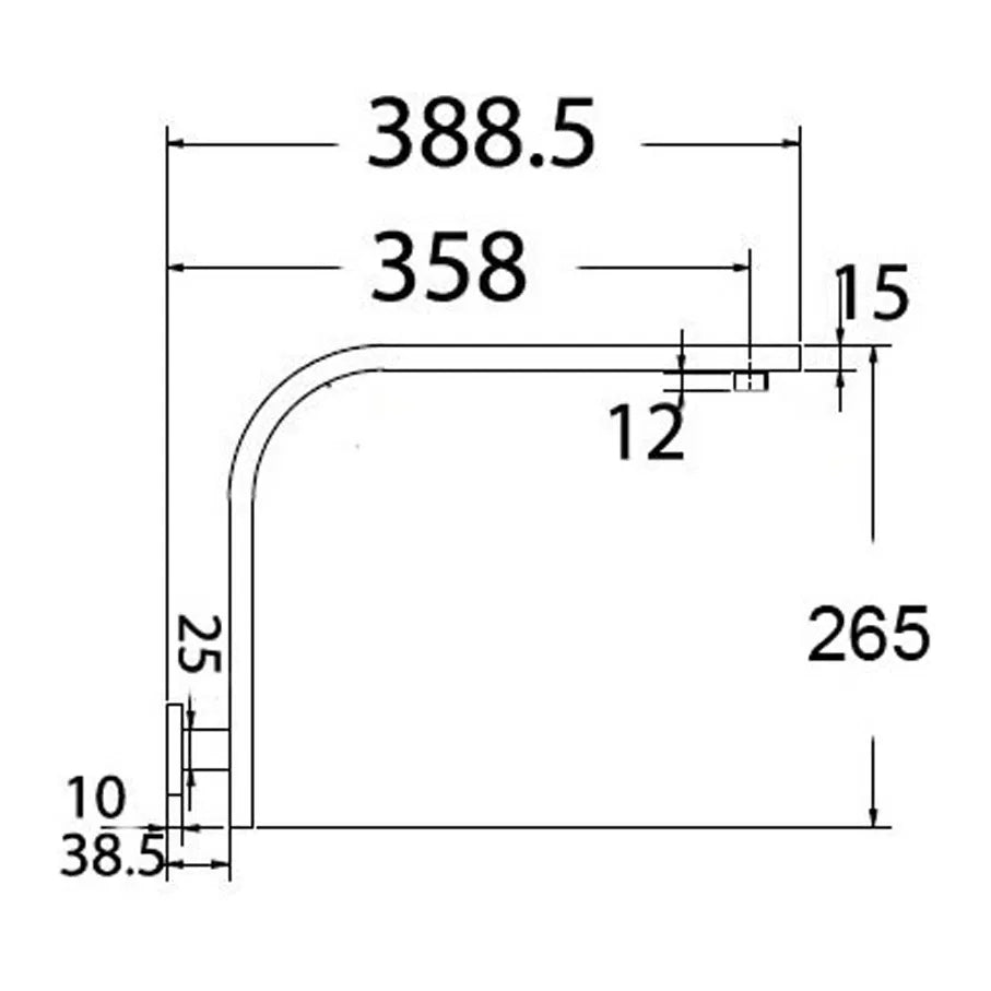 BELLA VISTA DEKO VALUE GOOSENECK SHOWER ARM