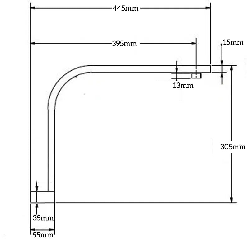 BELLA VISTA DEKO HEAVY DUTY GOOSENECK SHOWER ARM