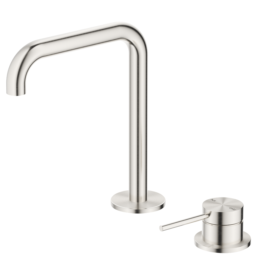 BELLA VISTA MICA SOFT-SQUARE HOB BASIN MIXER SET