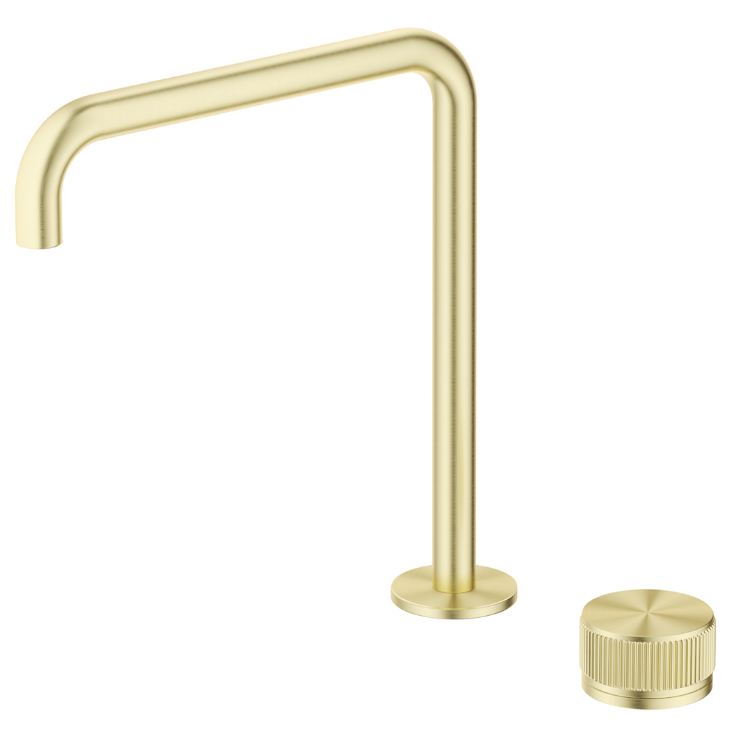 BELLA VISTA MICA FLUTED SOFT-SQUARE HOB SINK/BASIN MIXER SET