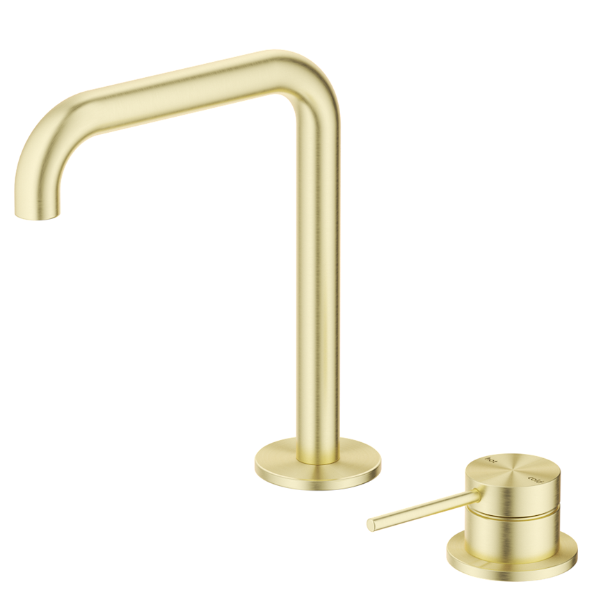 BELLA VISTA MICA SOFT-SQUARE HOB BASIN MIXER SET