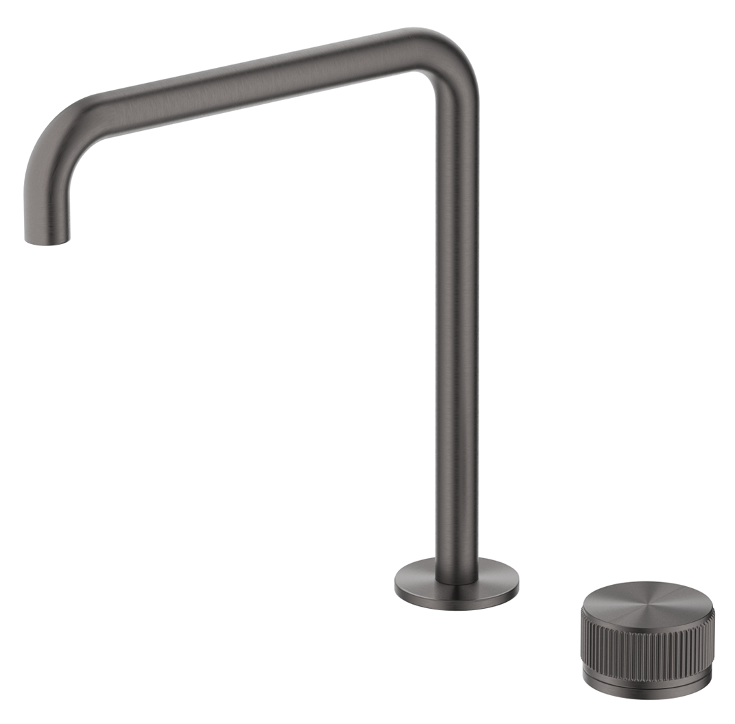 BELLA VISTA MICA FLUTED SOFT-SQUARE HOB SINK/BASIN MIXER SET