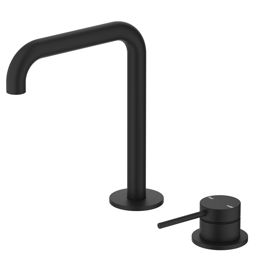 BELLA VISTA MICA SOFT-SQUARE HOB BASIN MIXER SET