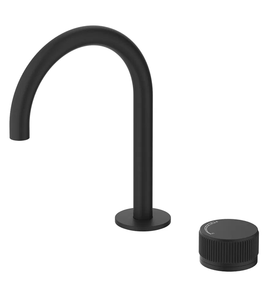 BELLA VISTA MICA FLUTED GOOSENECK HOB BASIN MIXER SET