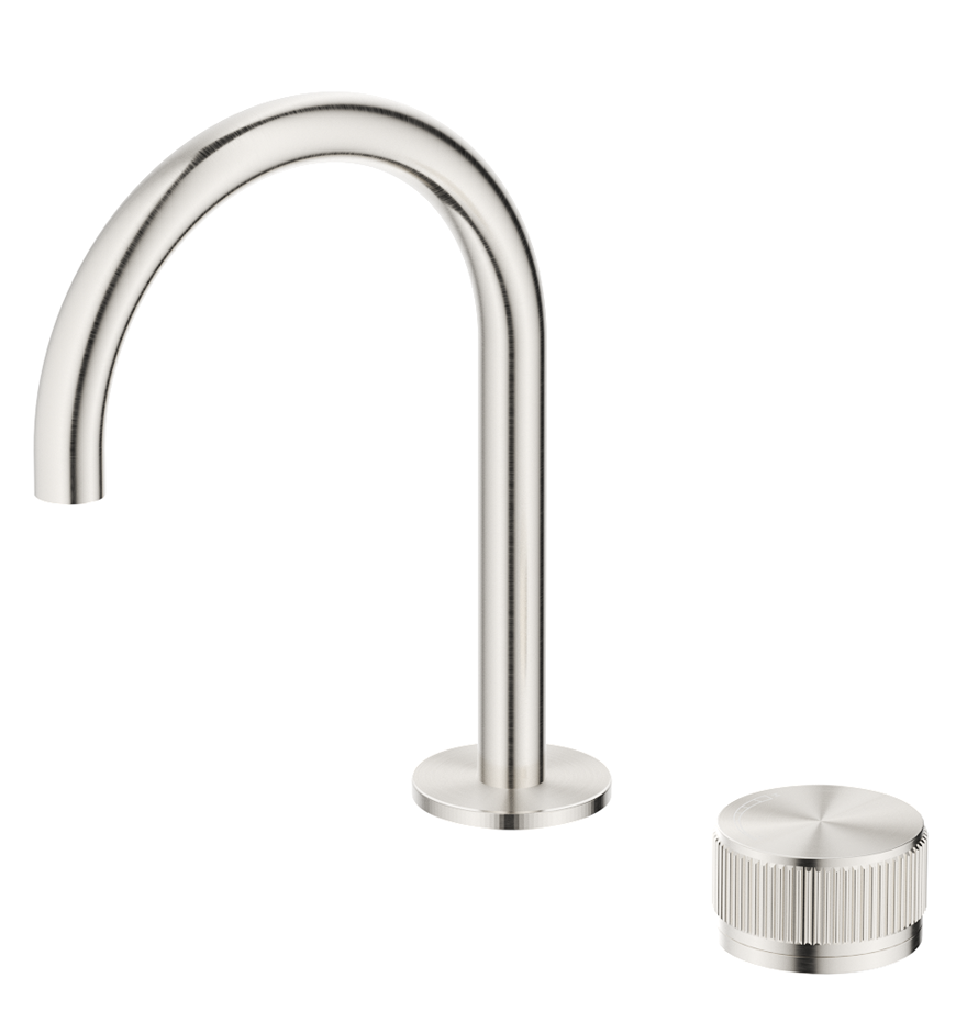 BELLA VISTA MICA FLUTED GOOSENECK HOB BASIN MIXER SET