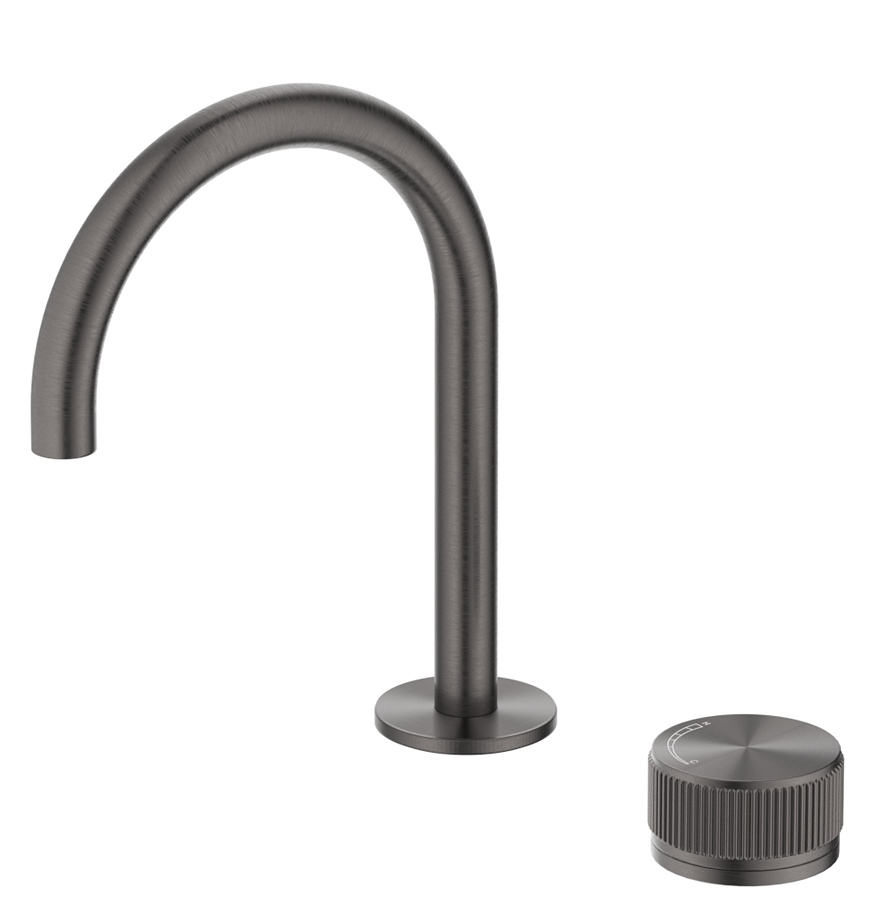 BELLA VISTA MICA FLUTED GOOSENECK HOB BASIN MIXER SET