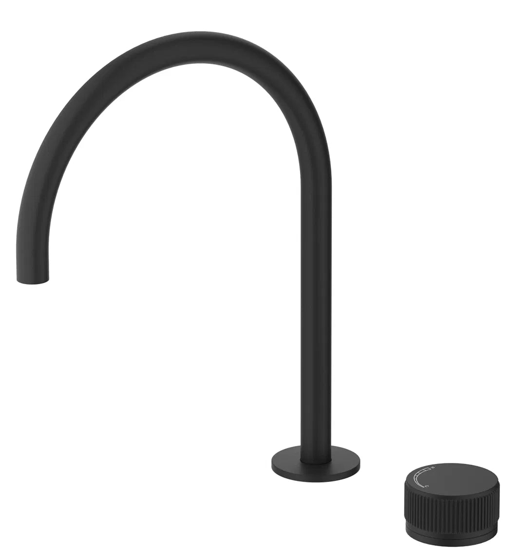 BELLA VISTA MICA FLUTED GOOSENECK HOB SINK/BASIN MIXER SET