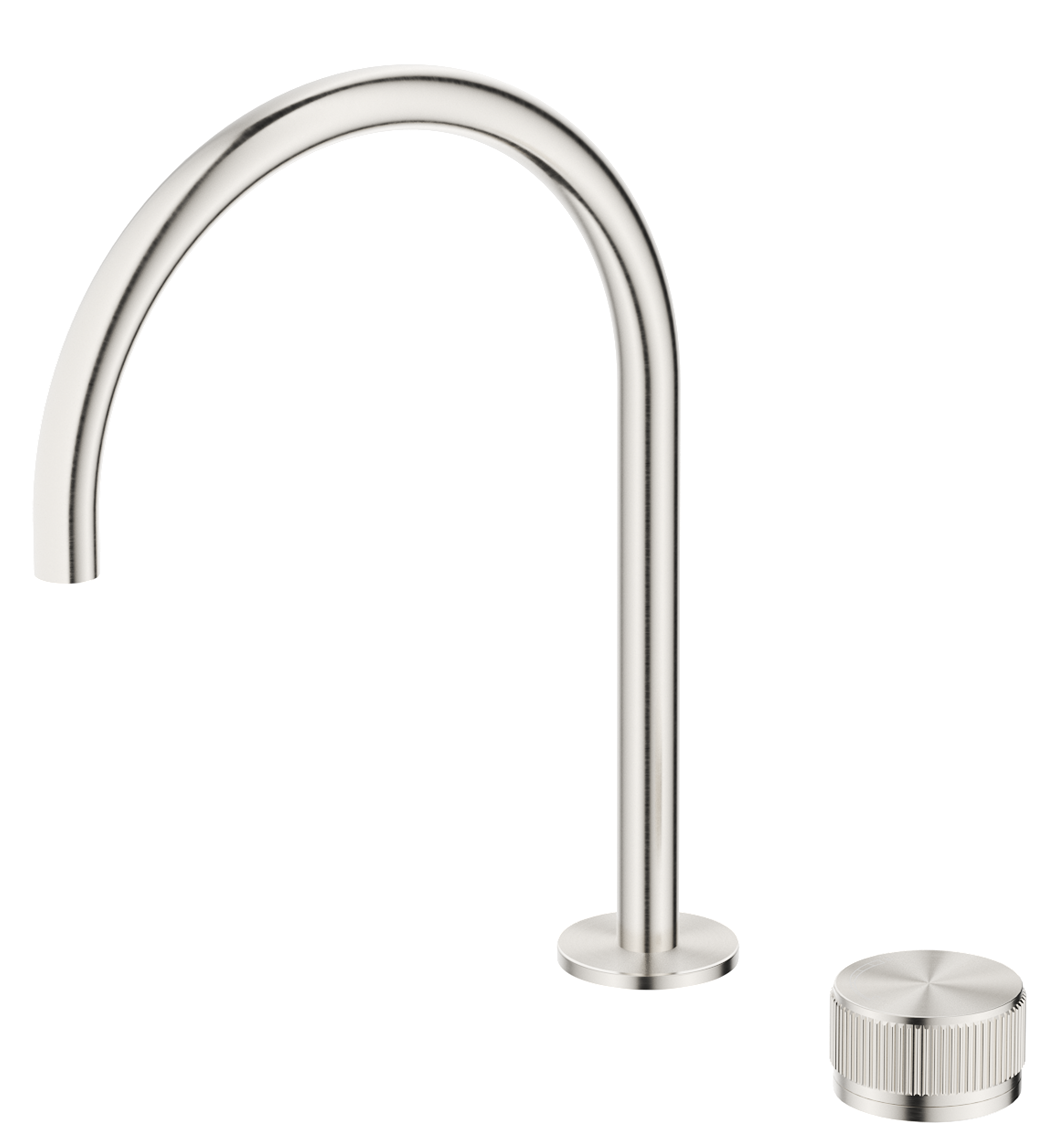 BELLA VISTA MICA FLUTED GOOSENECK HOB SINK/BASIN MIXER SET
