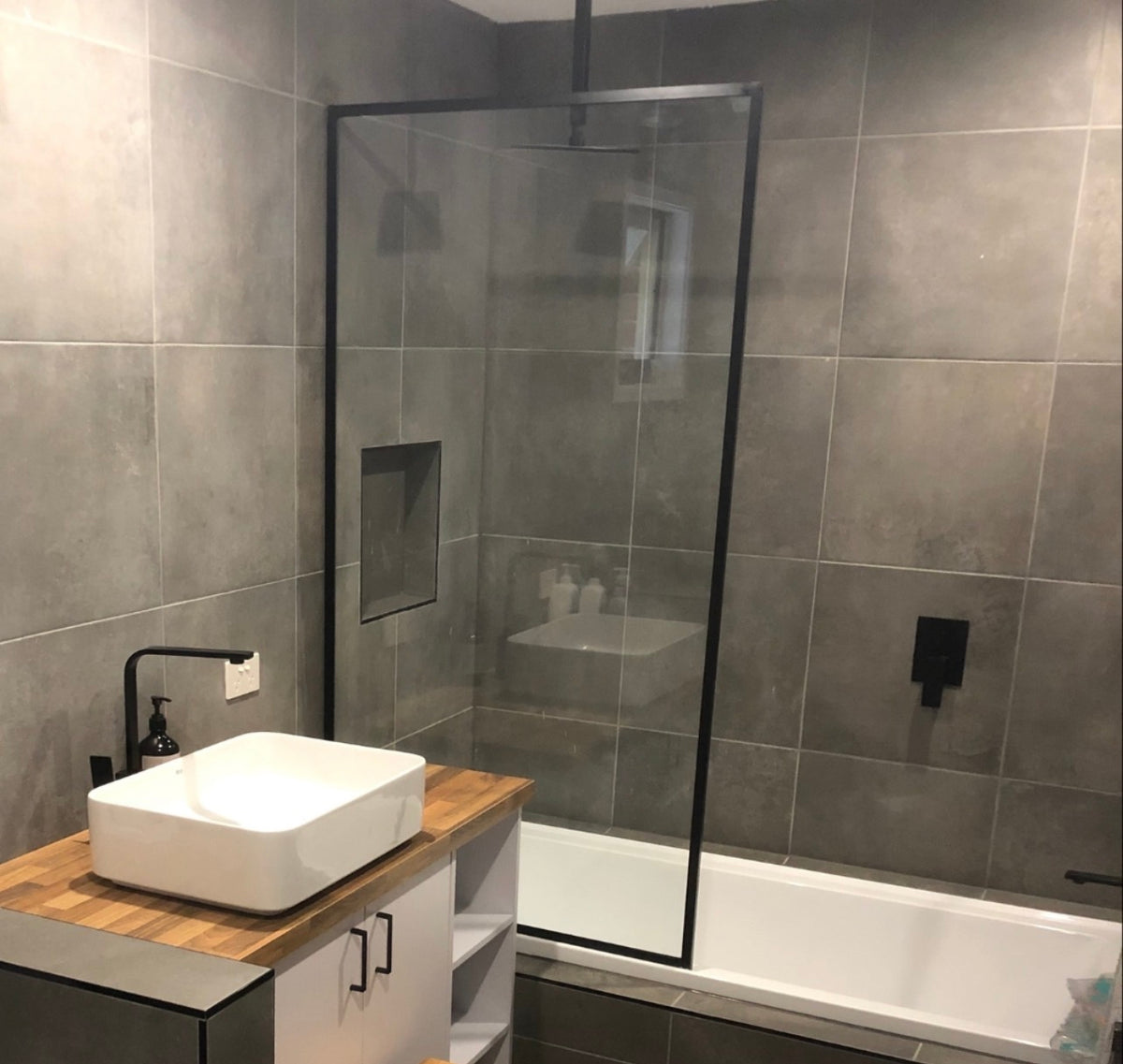 BELLA VISTA KAZA SHOWER MIXER-SQUARE PLATE-TRIM KIT ONLY
