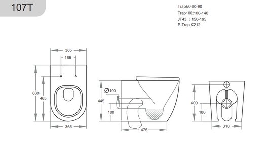 KDK107T Elvera Tornado Wall Faced Floor Pan